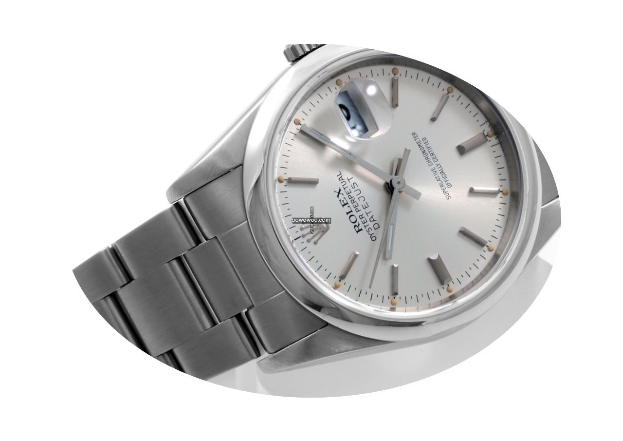 Rolex 36mm Steel Datejust Silver Dial Oy...