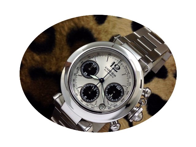 Cartier pasha c chrono automatic steel...