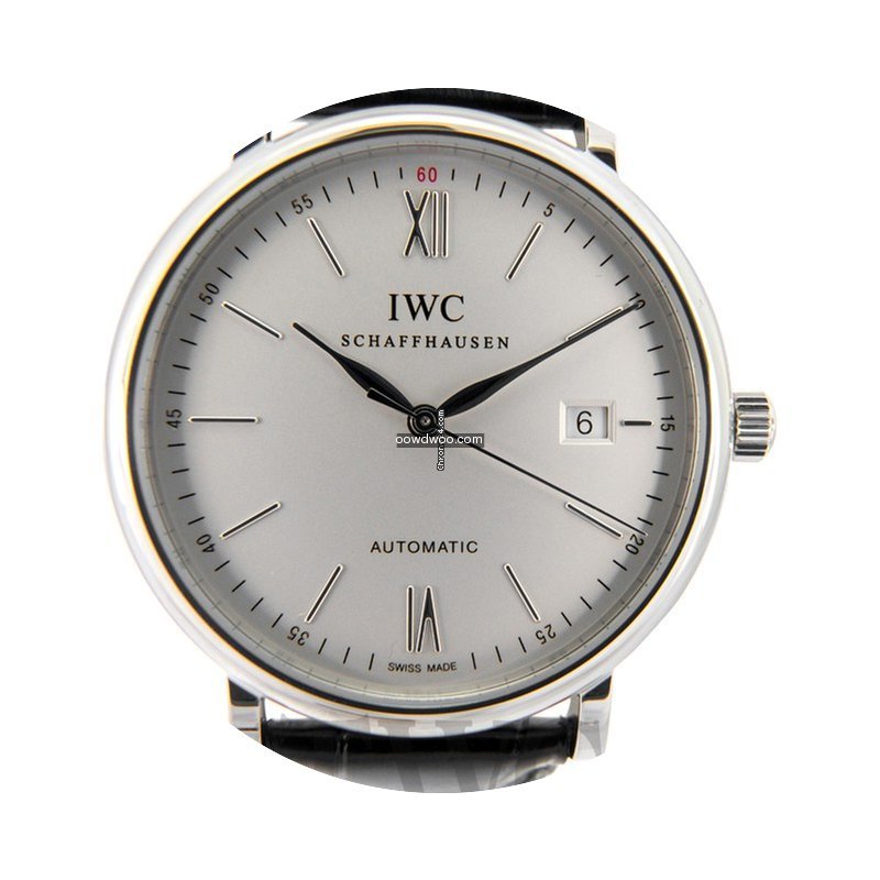 IWC Portofino Automatic Silver Steel/Lea...