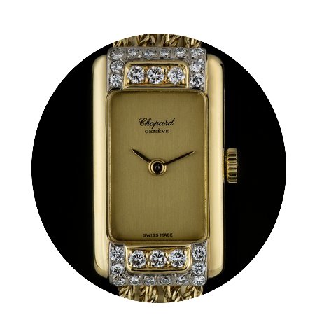 Chopard 18k Y/G Champagne Dial Diamond B...