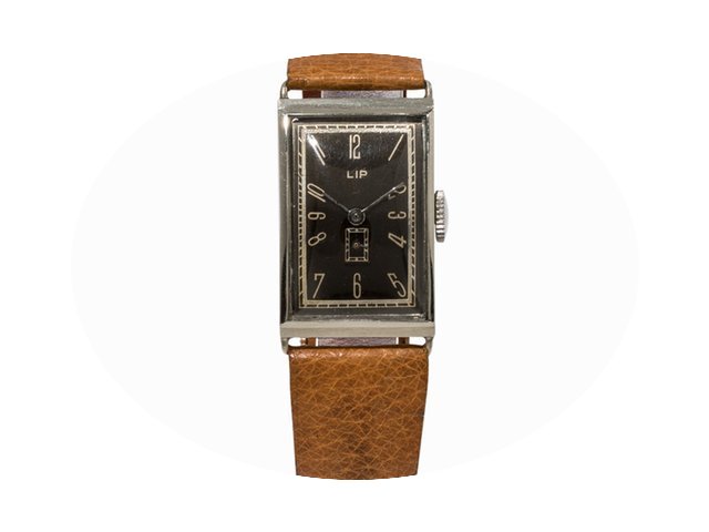 Lip Art Deco Rectangular Wristwatch, c. ...
