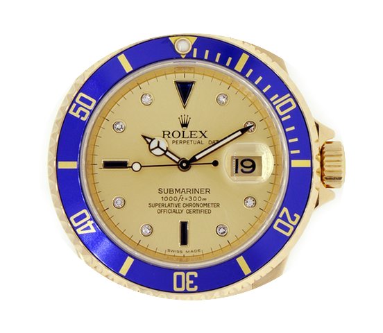 Rolex Submariner 18K Yellow Gold Serti D...