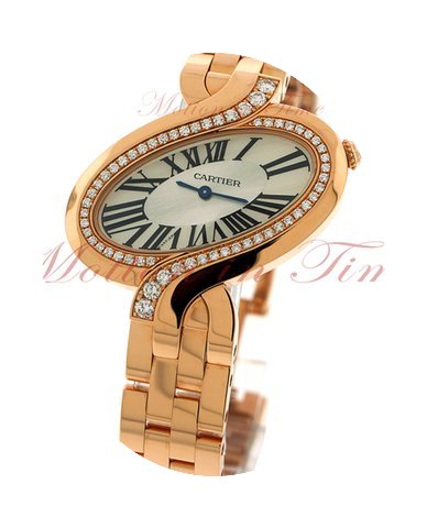 Cartier Delices Large, Silver Dial, Diam...