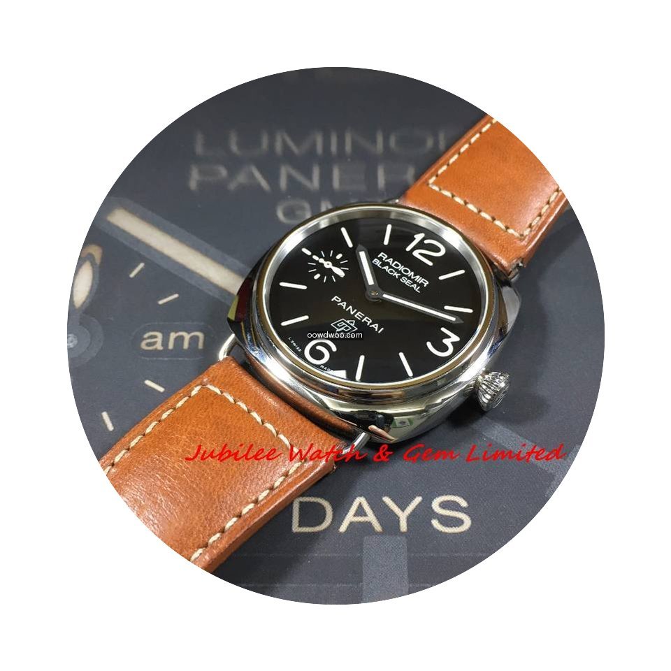 Panerai PAM380 Black Seal 45mm Steel Ful...