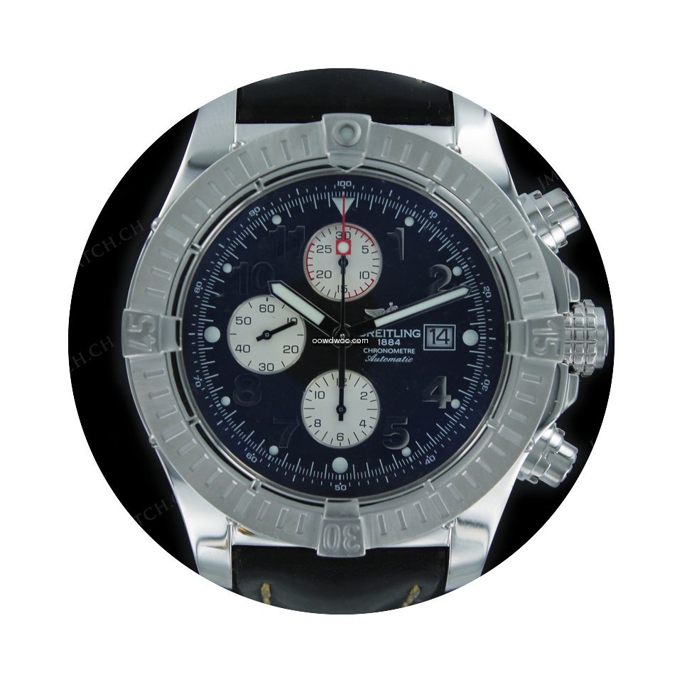 Breitling Super Avenger on leather strap...