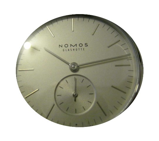 Nomos orion 33 weiß Saphirglasboden...