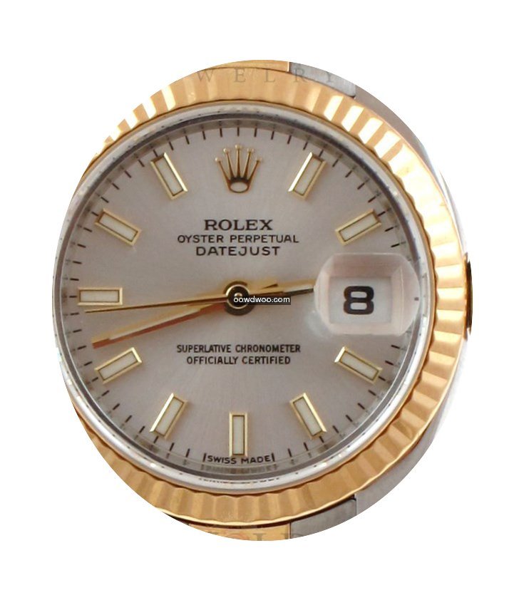 Rolex 2010 Ladies Two Tone Datejust Silv...