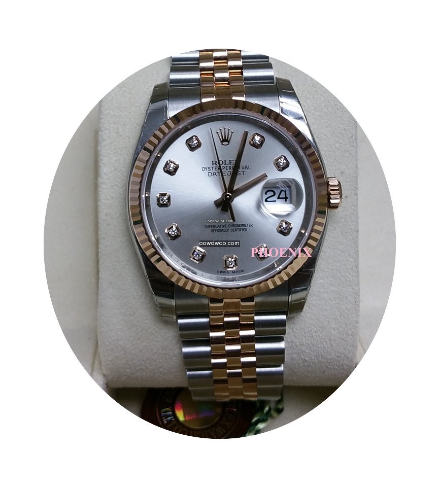 Rolex DATEJUST Silver Diamond Dial 11623...