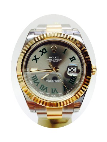 Rolex DATEJUST II STEEL AND GOLD WIMBLED...