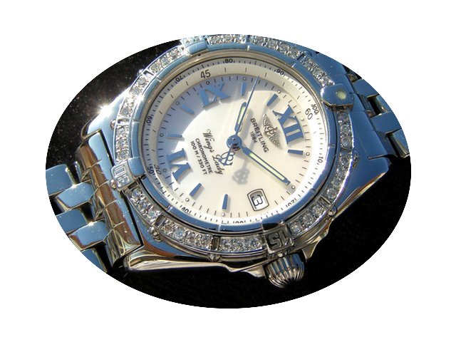 Breitling Wings Lady Steel Perlmutt Ziff...