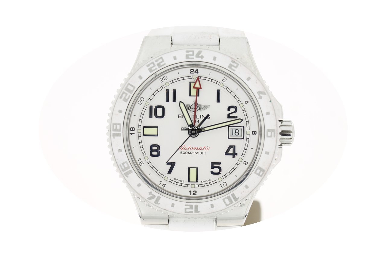 Breitling Superocean GMT Steel White Dia...