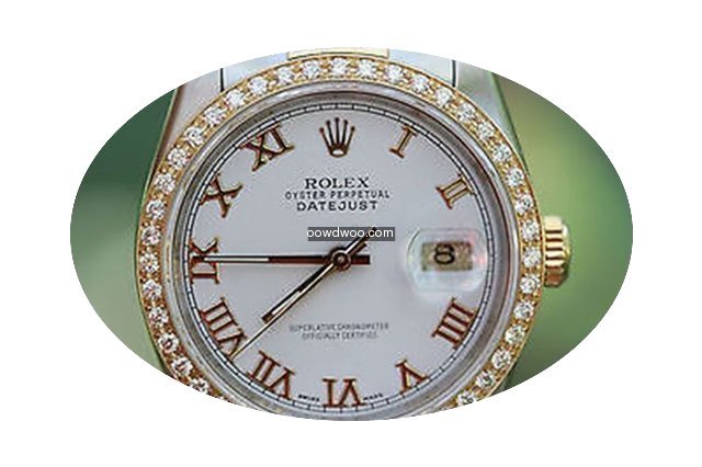 Rolex Mens Datejust 2tone 18k Yellow Gol...