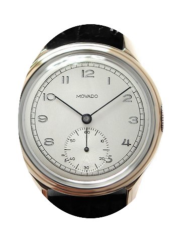 Movado Mans Wristwatch 3/4 - Size...