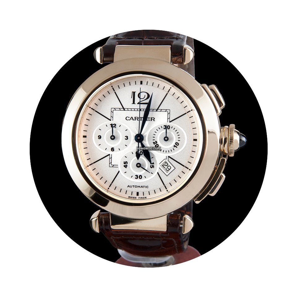 Cartier pasha chronograph yellow gold au...