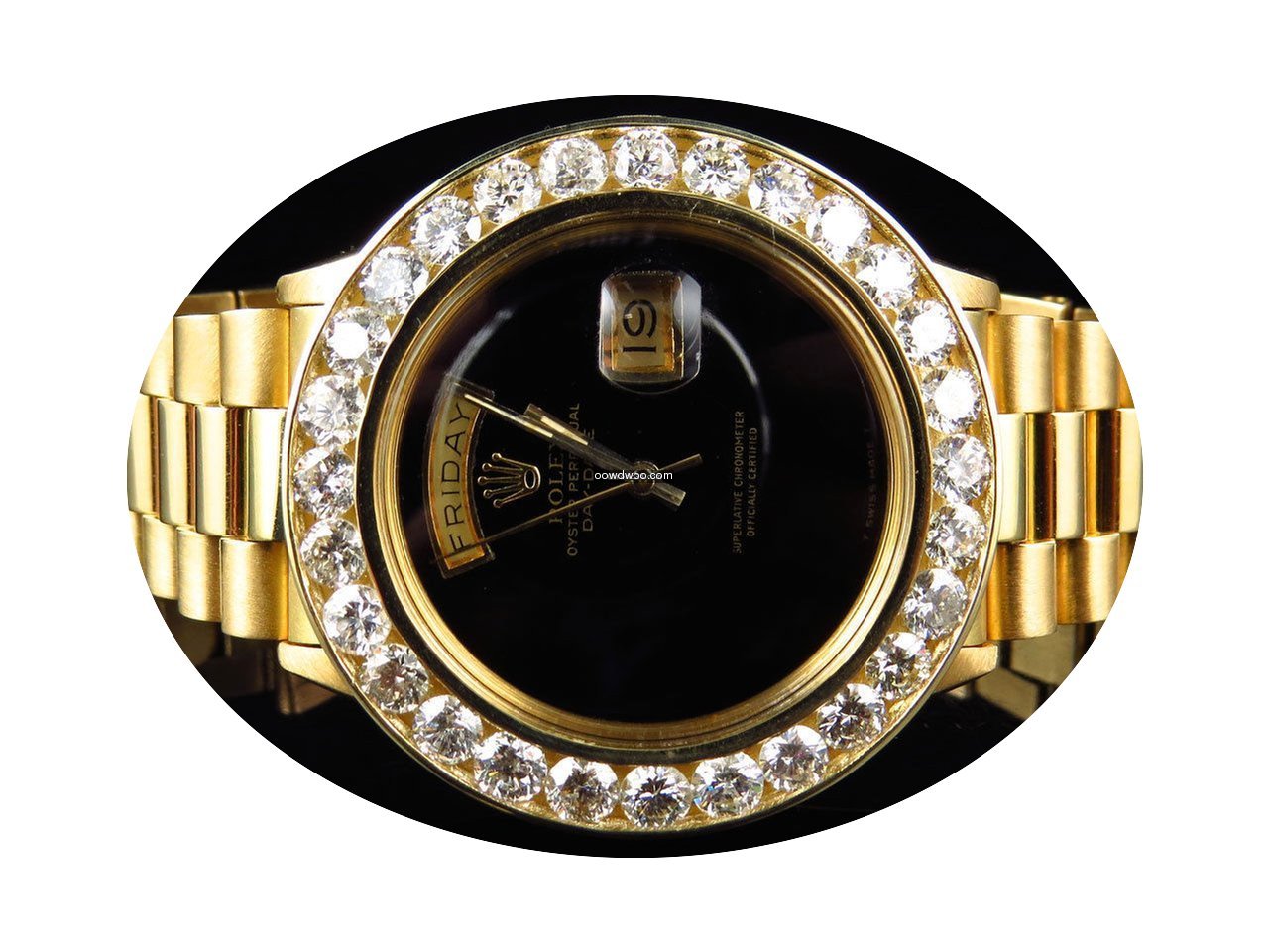 Rolex 18k Yellow Gold Mens Rolex Preside...