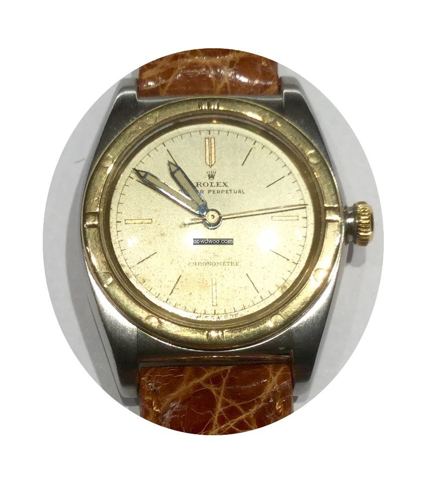 Rolex Bubble Black Ovetto...