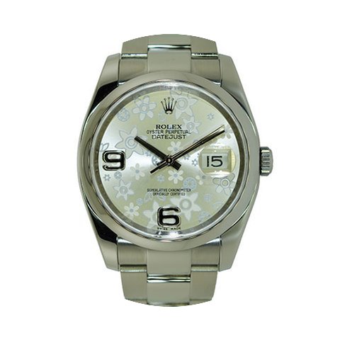 Rolex DateJust 36mm Floral Dial Steel Do...
