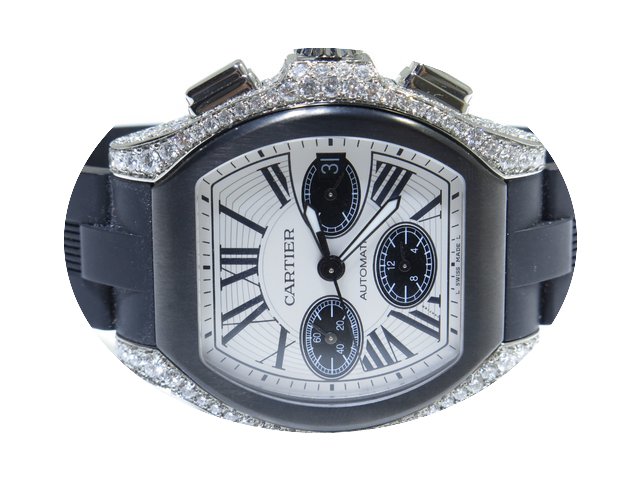Cartier Roadster Black Rubber Men's Auto...