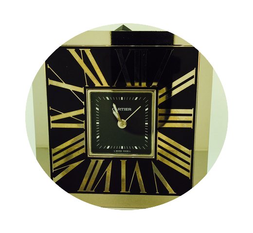Cartier Desk Clock Railroad Décor...