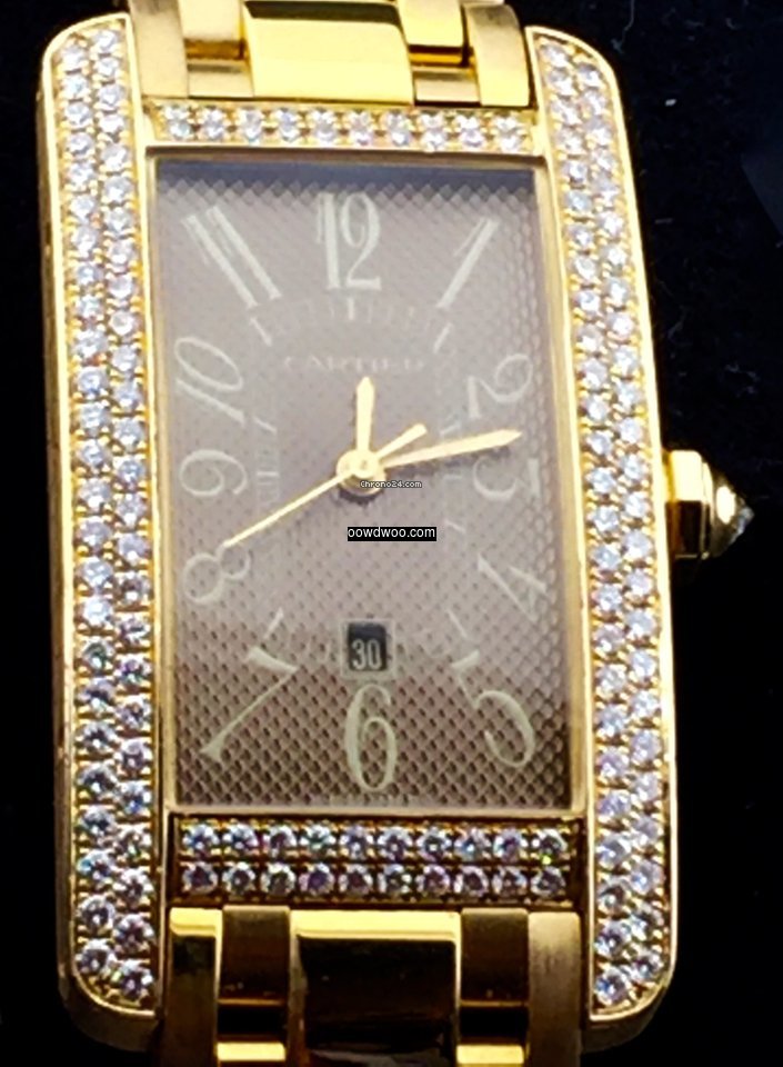 Cartier TANK AMERICAINE AUTOM YELLOW GOL...