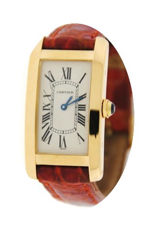 Cartier Tank Americaine Mid Size 18K Yel...
