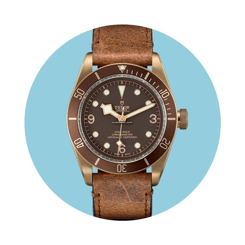 Tudor Heritage Black Bay BRONZE Lederban...
