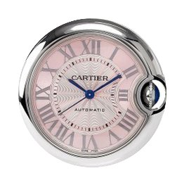 Cartier Ballon Bleu 42mm Steel Pink Dial...
