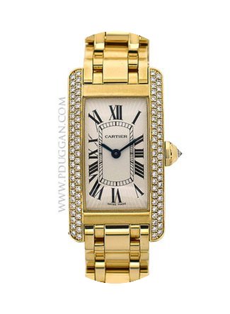 Cartier 18k yellow gold ladies Tank Amer...