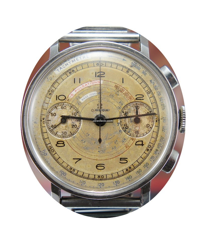 Omega 333 Chronograph Rare Dial Oversize...