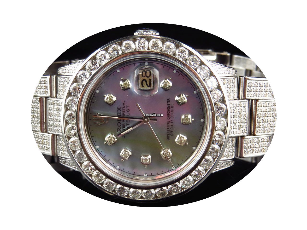 Rolex Custom Mens Rolex 36 MM Datejust O...