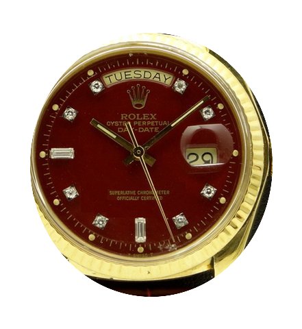Rolex Day Date Lacquered Stella Red Diam...