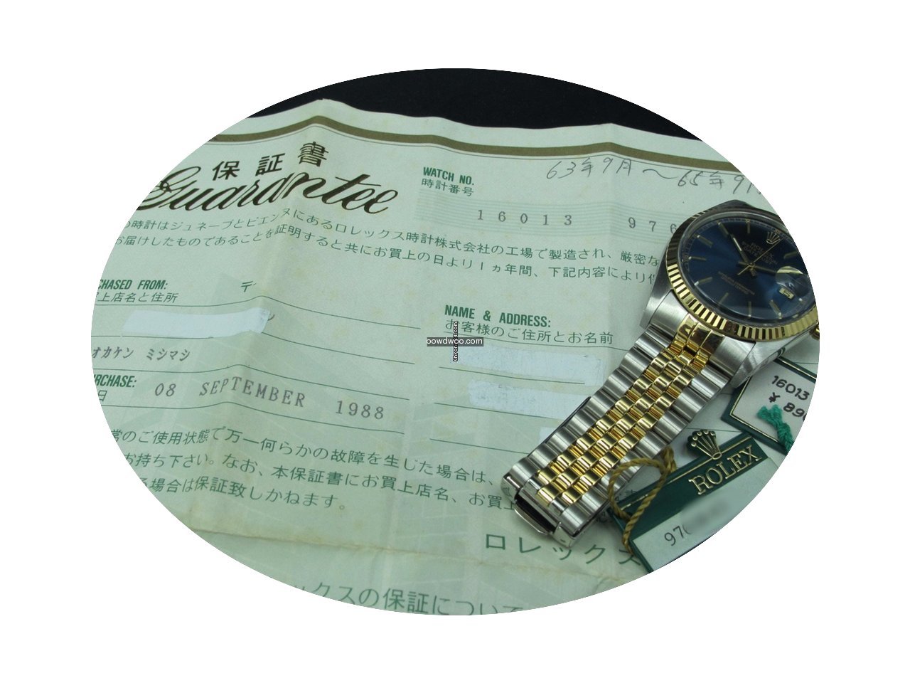 Rolex DATEJUST 16013 2-Tone with ORIGINA...