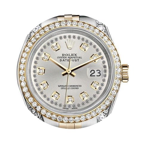 Rolex Ladies Rolex Stainless Steel-gold ...