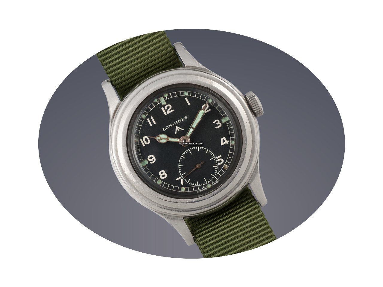 Longines W.W.W Military 'Greenlander' st...