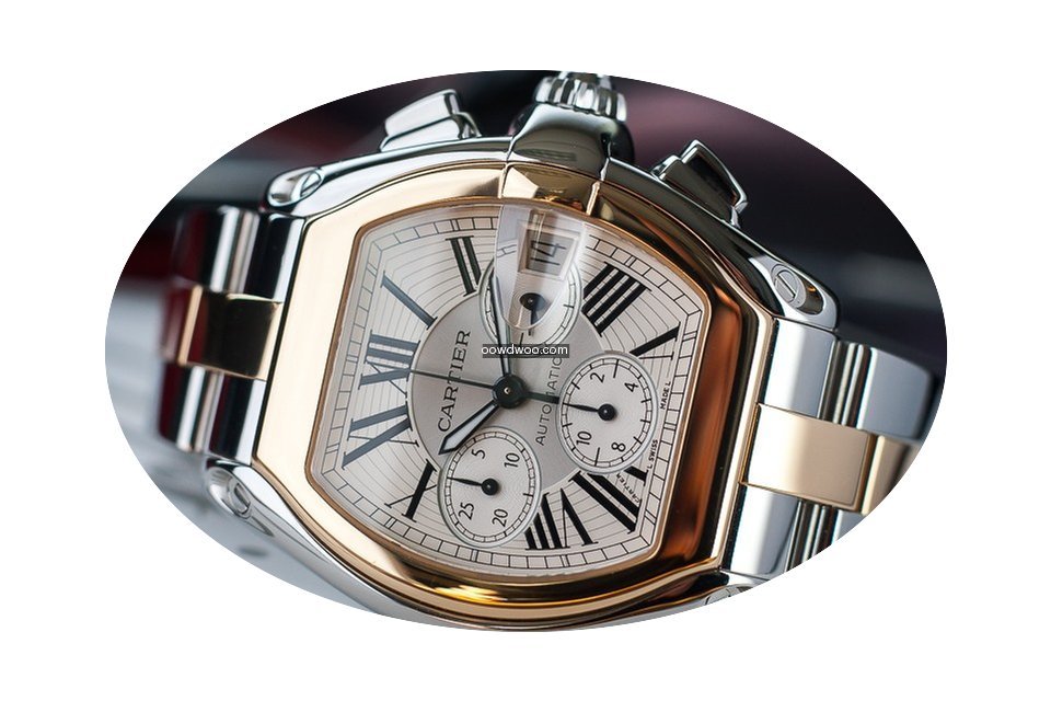 Cartier Roadster Chrono Steel/18k Gold...