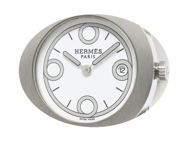 Hermès Barenia Rondo Steel Leather Ladi...