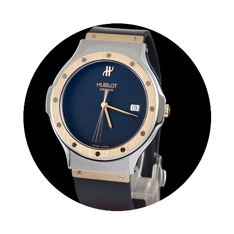 Hublot classic steel and gold men size...
