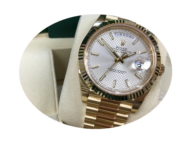 Rolex Day-Date 40mm 228238 Sliver Stick ...