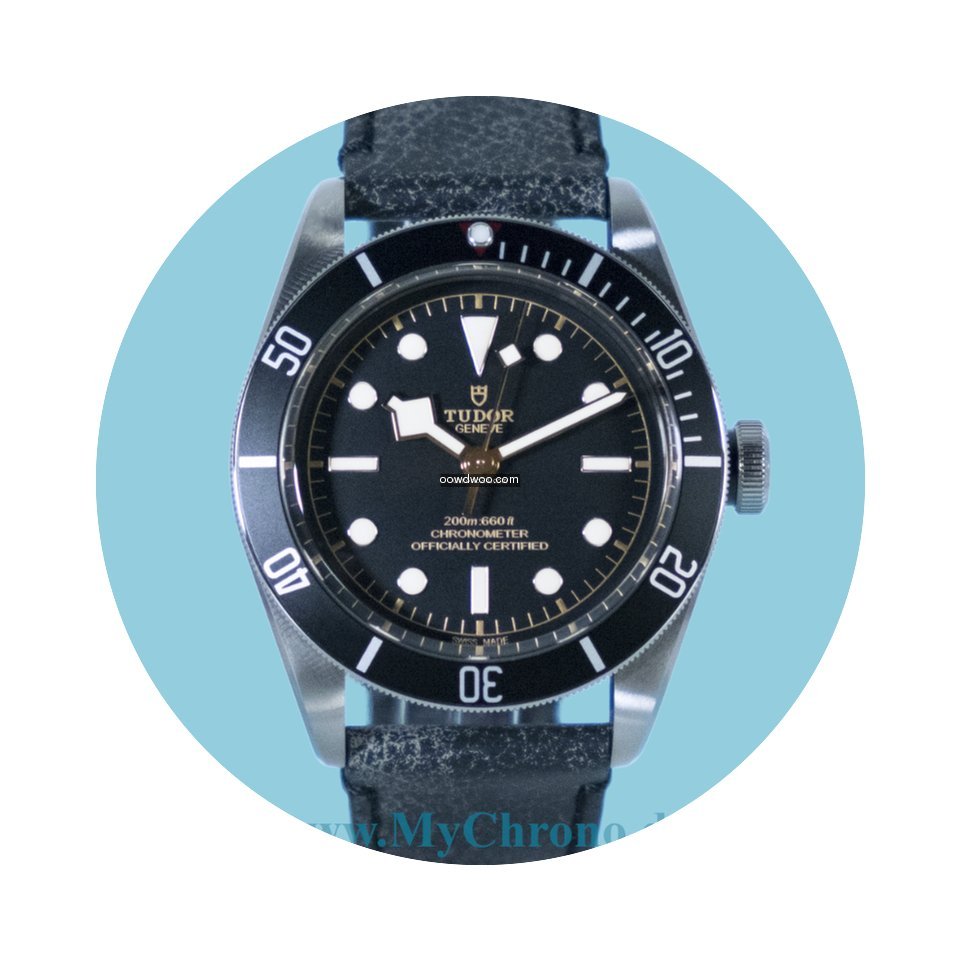 Tudor Heritage Black Bay schwarz Lederba...