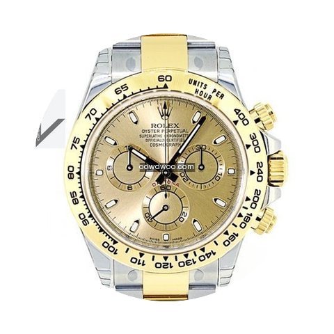 Rolex Daytona Steel Gold Champagne Dial ...