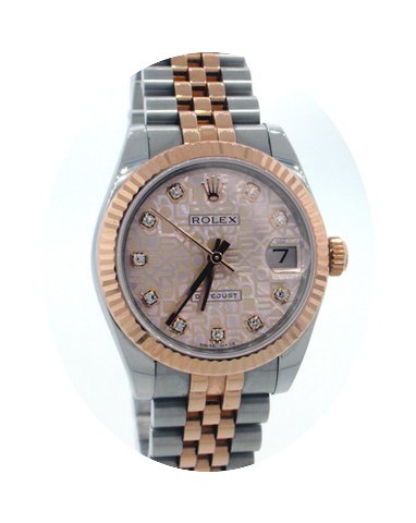 Rolex Datejust Lady 31mm 18K Rose Gold D...