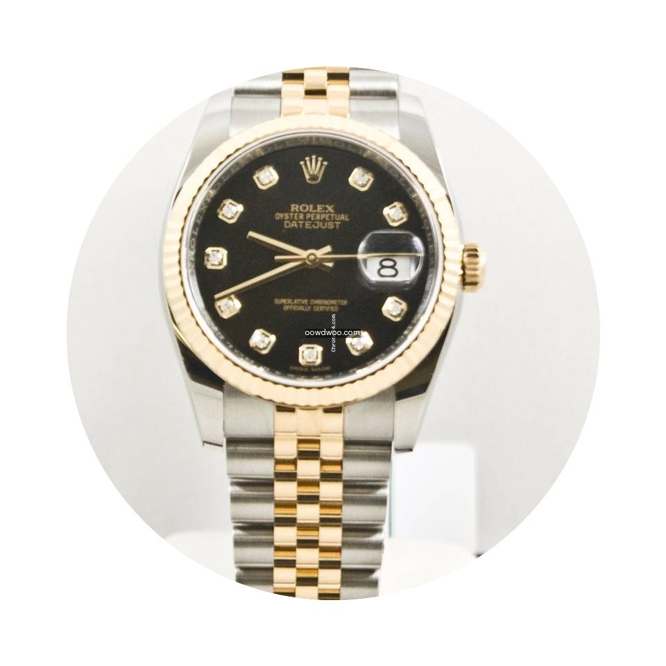 Rolex Datejust 36mm Mens Watch Diamond D...