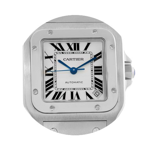 Cartier Santos Galbee Xl Steel Mens Auto...