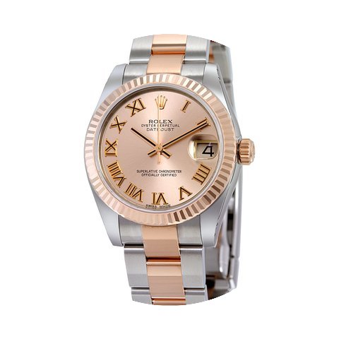Rolex Datejust Pink Dial Steel and 18K E...