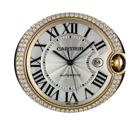 Cartier 18k Y/G Silver Dial Diamond Set ...