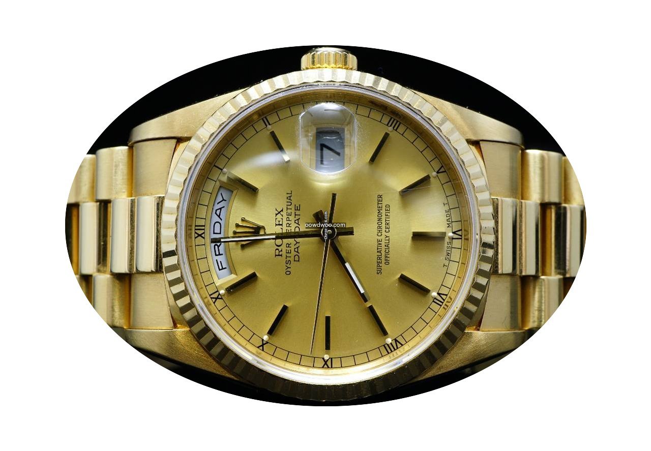 Rolex 1990 18ct Yellow Gold Day-Date, 18...