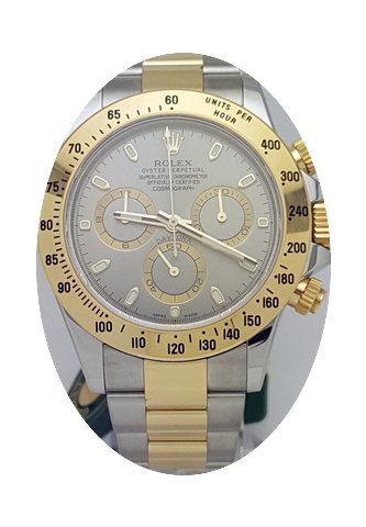 Rolex Daytona Two Tone 40mm Grey Dial RE...