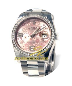 Rolex Datejust 36mm Pink Dial Floreal...