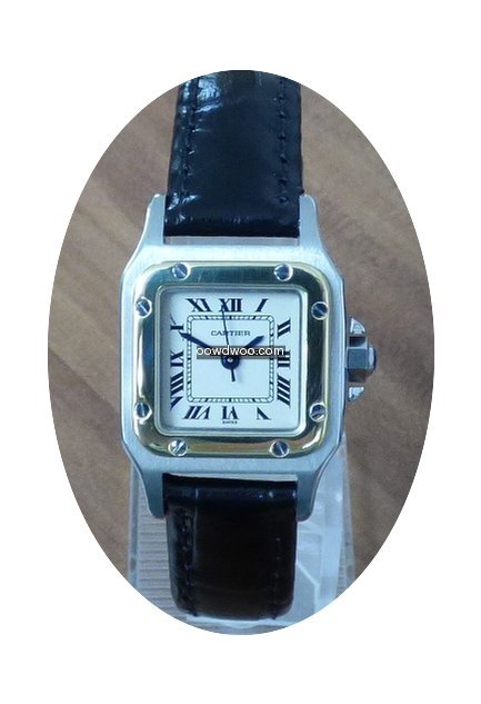 Cartier Santos Carree Stahl / 18k Gold r...