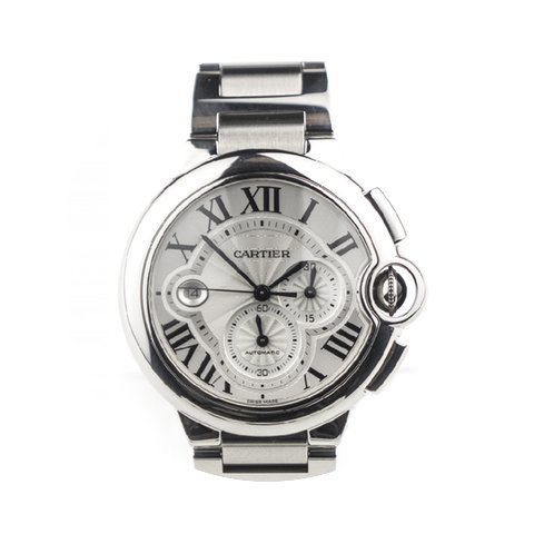 Cartier Ballon Blue Silver Dial Chrono...